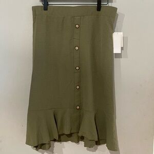 NWT Retrology Olive Green Skirt Size Large